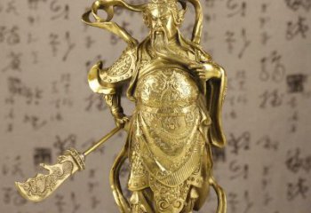 大同中领雕塑|关羽铜像：令人惊叹的纯黄铜武财神