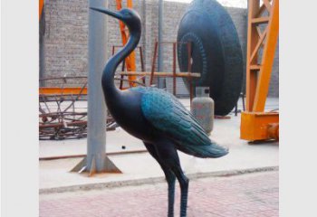 大同青铜仙鹤雕塑：展现古典和谐之美