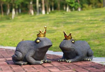 大同青蛙王子玻璃钢动物雕塑摆件，温馨家居装饰佳品