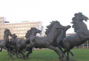 大同群马公园动物铜雕，让艺术描绘你的故事