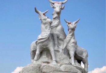大同多彩山羊雕塑精美制作