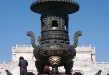大同三足香炉铜雕唯美重现历史