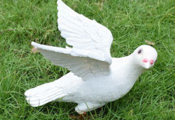 大同象征和平的少女和平鸽雕塑