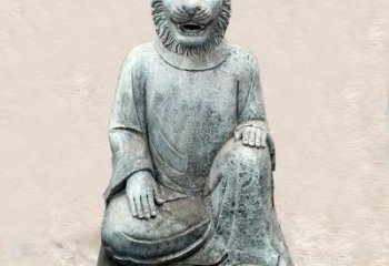 大同中领雕塑：生肖虎-兽首人身石雕精品