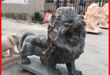 大同中领雕塑：精美狮子公园石雕