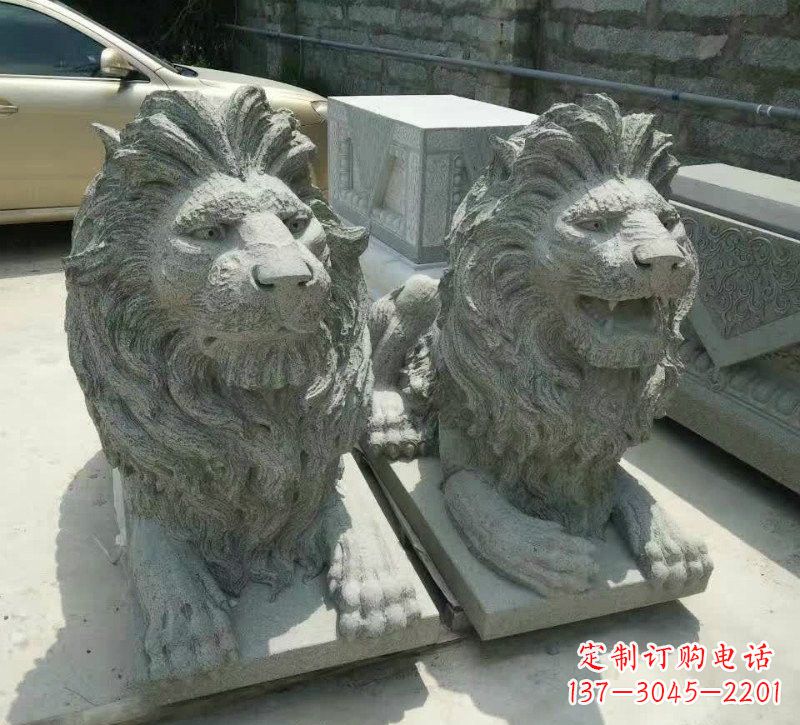 大同卧式狮子石雕