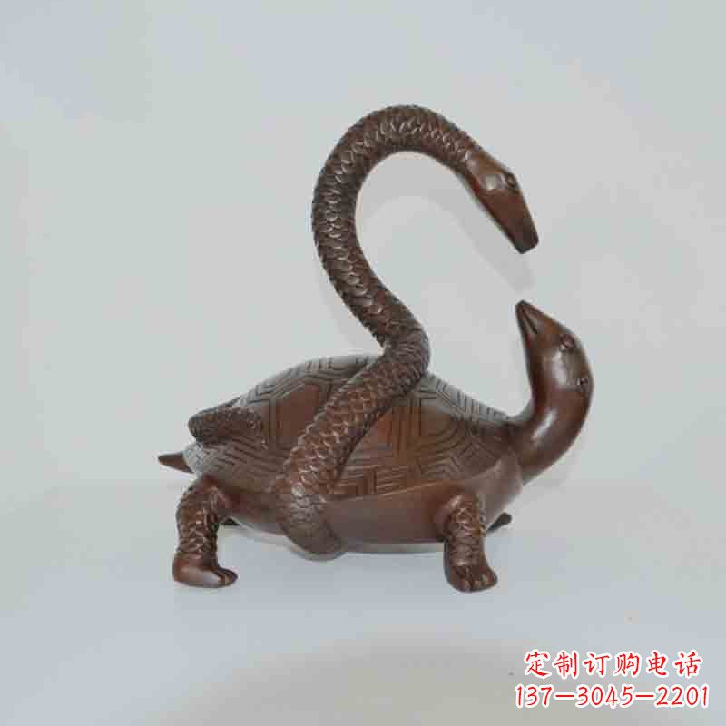 大同乌龟背蛇龟蛇铜雕