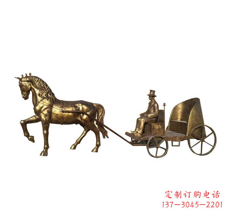 大同西方马车铜雕