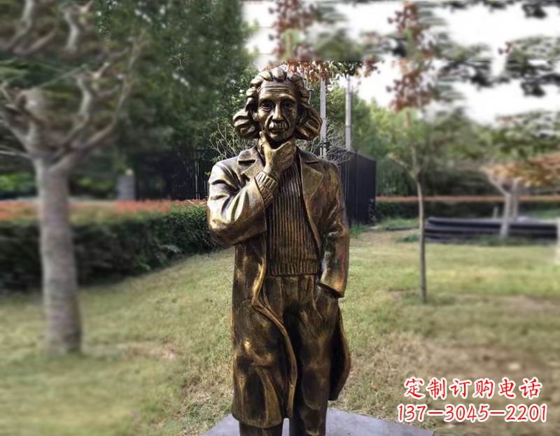 大同西方名人爱因斯坦铜雕