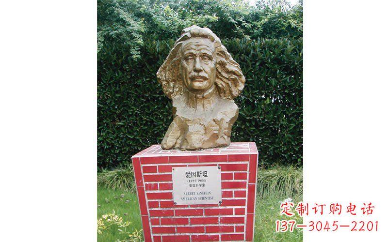 大同西方名人爱因斯坦头像铜雕
