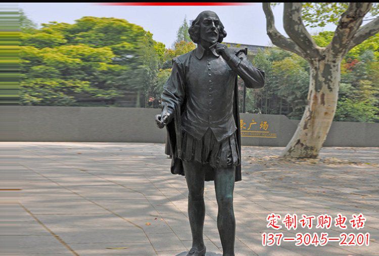 大同西方名人莎士比亚铜雕