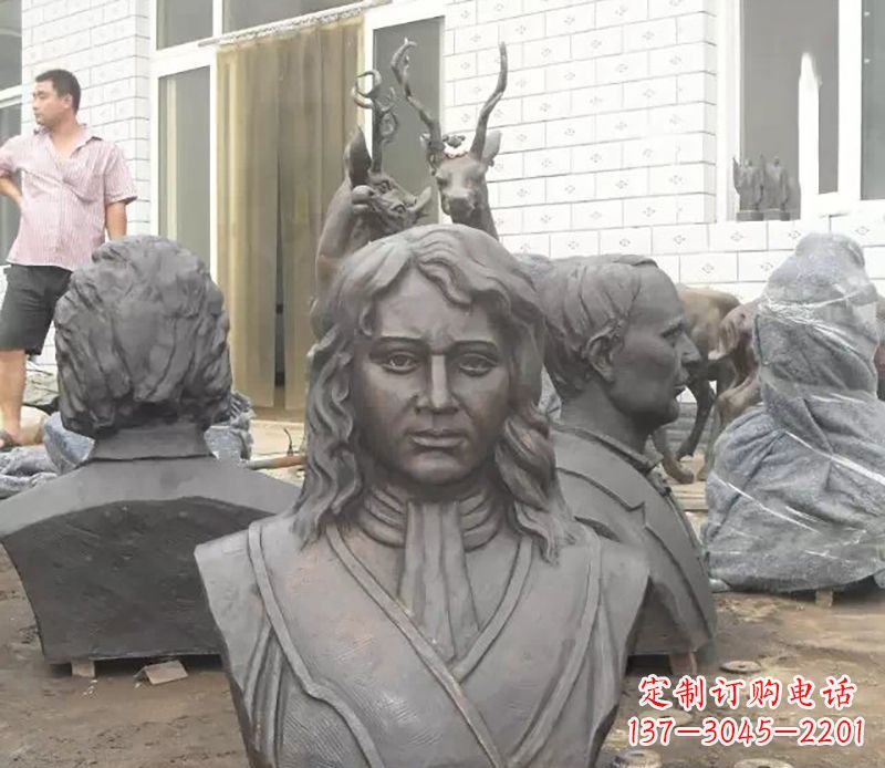 大同西方名人胸雕铜雕