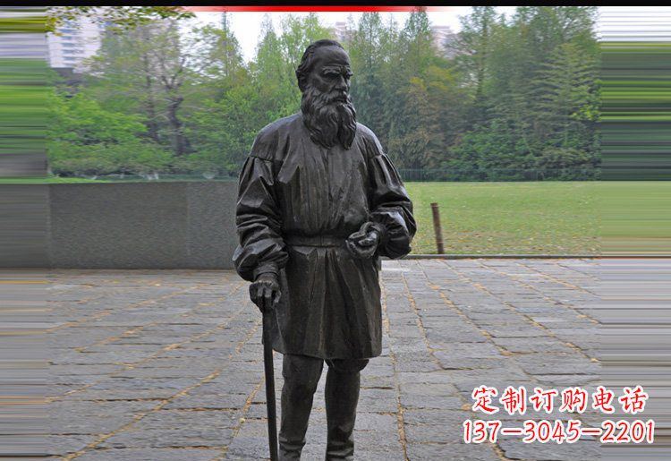 大同西方名人托尔斯泰铜雕