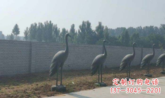 大同仙鹤抽象铜雕 (2)
