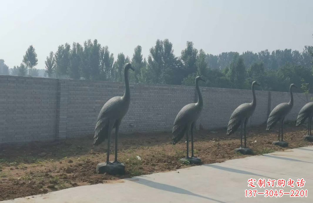 大同仙鹤抽象铜雕