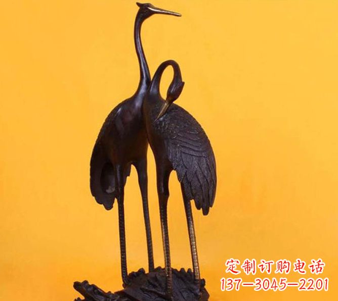 大同仙鹤雕塑铜