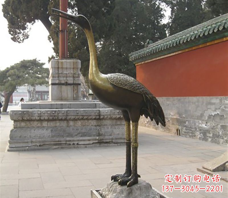 大同仙鹤动物铜雕 (2)