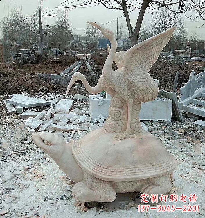 大同仙鹤石材雕塑