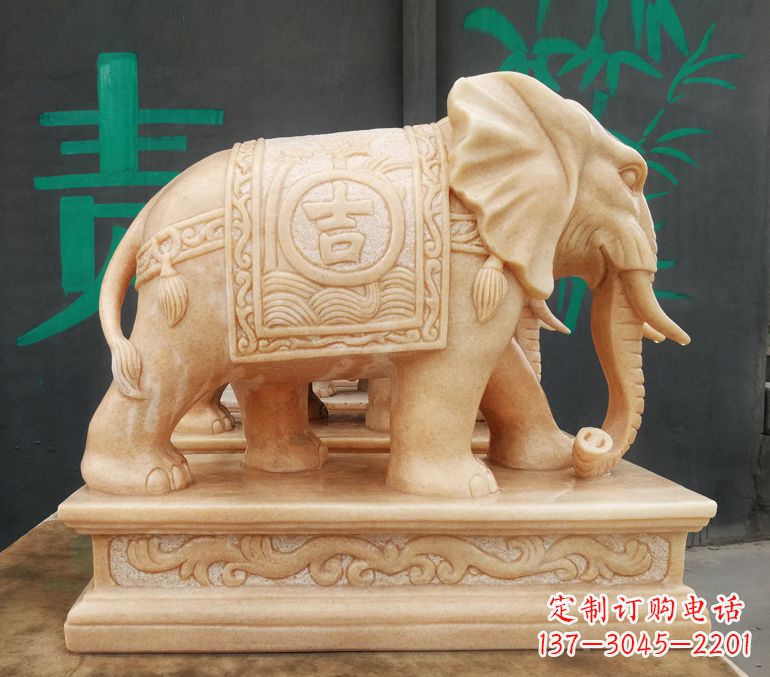 大同现代石雕大象雕像
