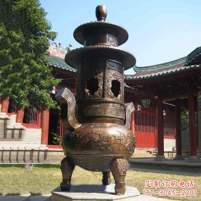 大同现代铜制香炉铜雕香炉