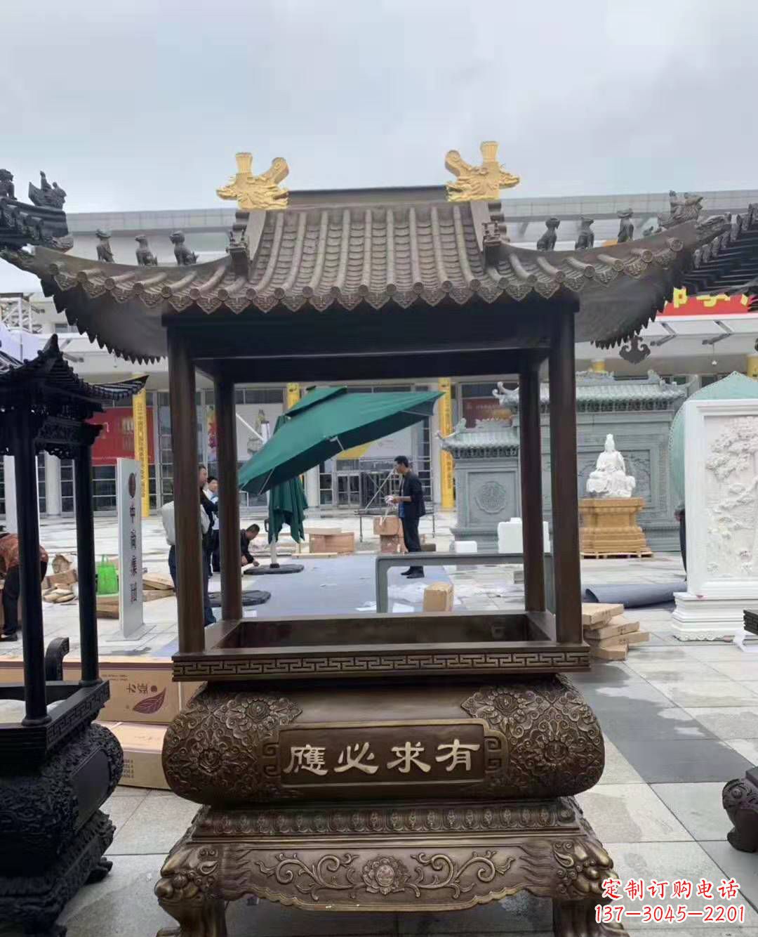 大同香炉铜雕户外摆件寺庙景观雕塑