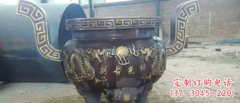 大同祥光古刹寺庙香炉铜雕