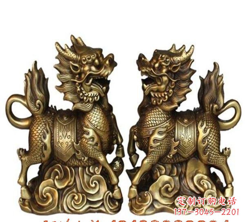 大同祥云麒麟铜雕