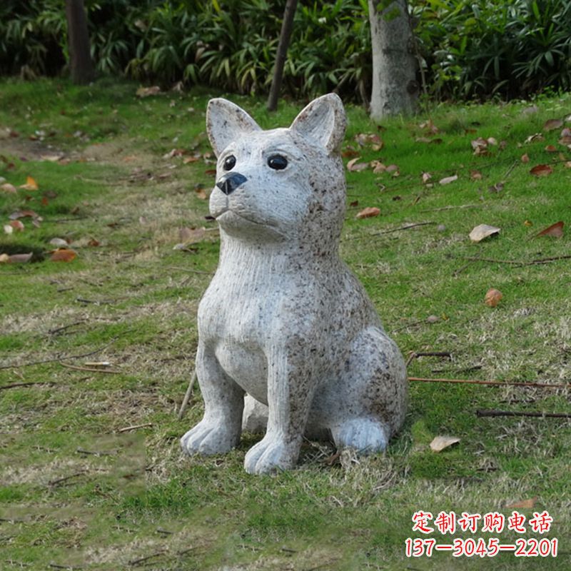大同小狗花岗岩石雕