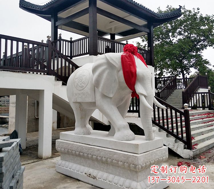 大同小孩大象石雕