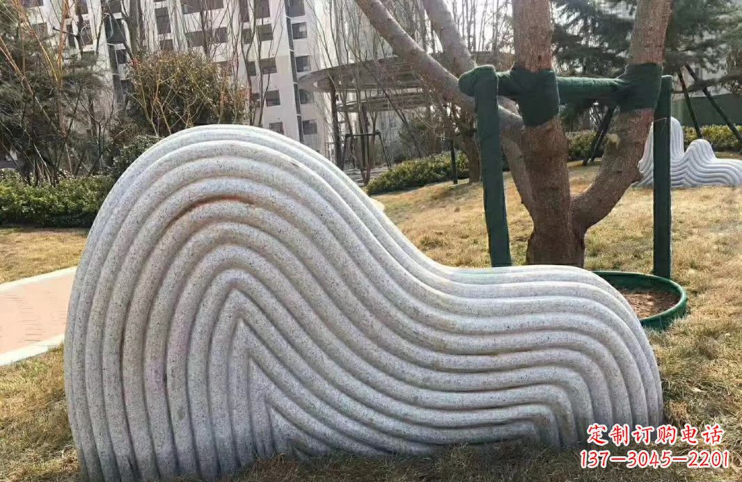 大同小区大理石纹理假山雕塑