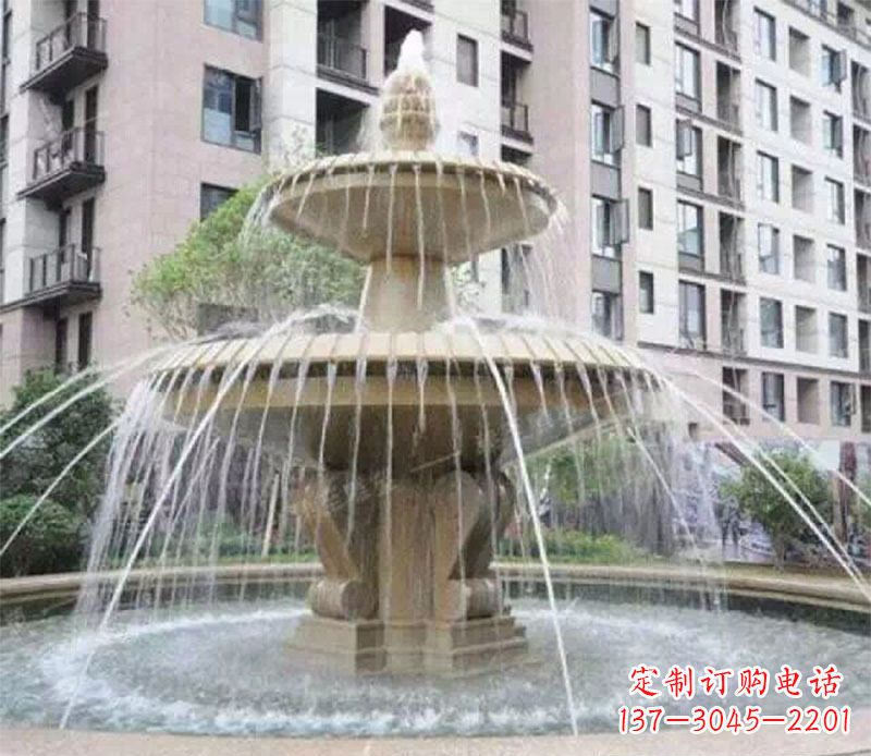 大同小区大型喷泉景观石雕