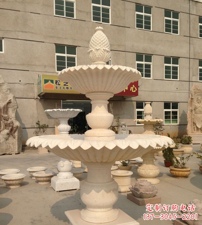 大同小区景观菠萝式喷泉石雕