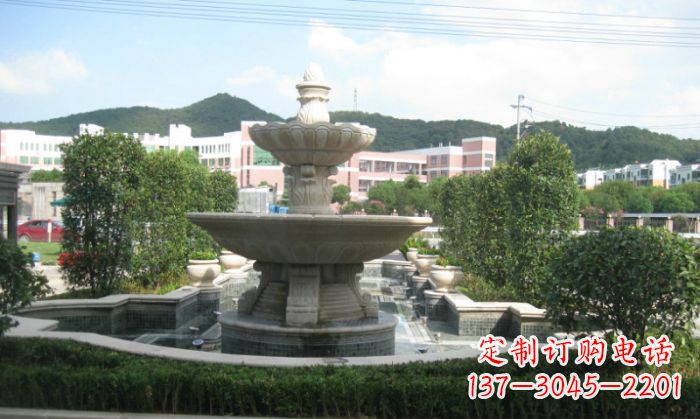 大同小区景观大理石喷泉石雕 (2)
