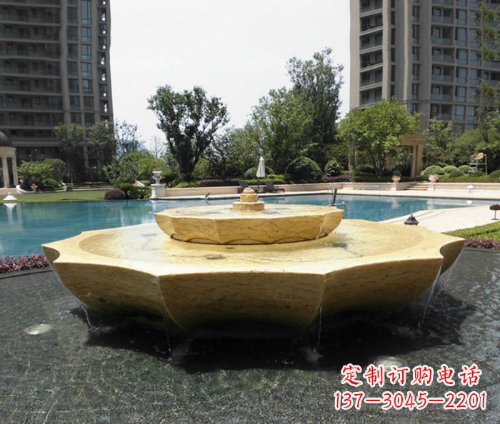 大同小区景观大理石喷泉石雕 (6)