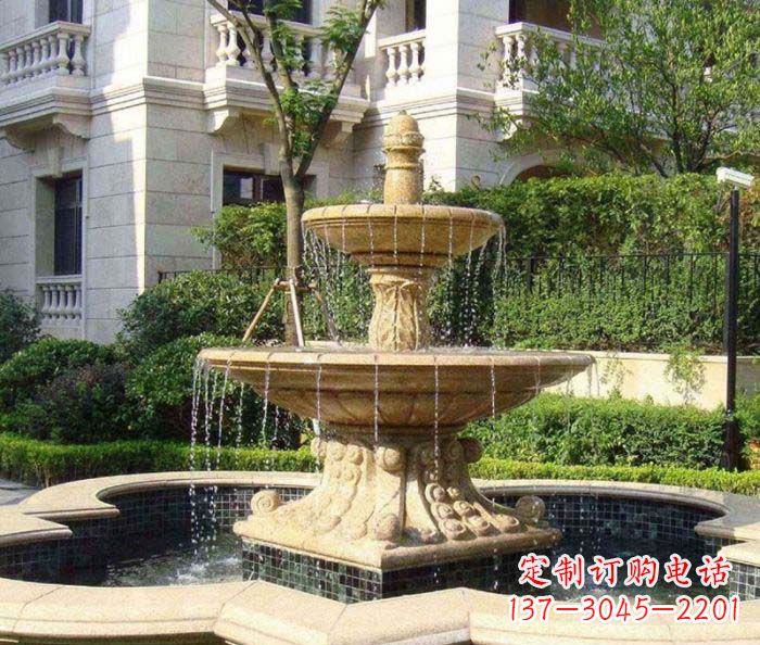 大同小区景观大型喷泉石雕 (2)