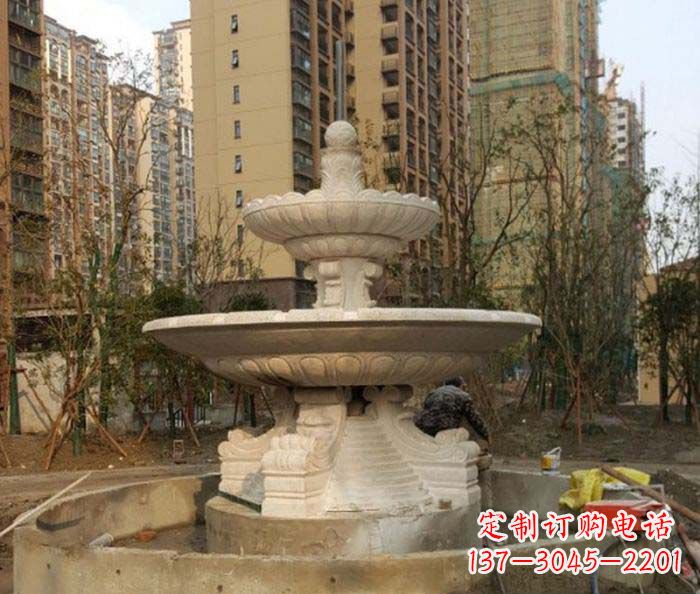 大同小区景观大型喷泉石雕 (3)