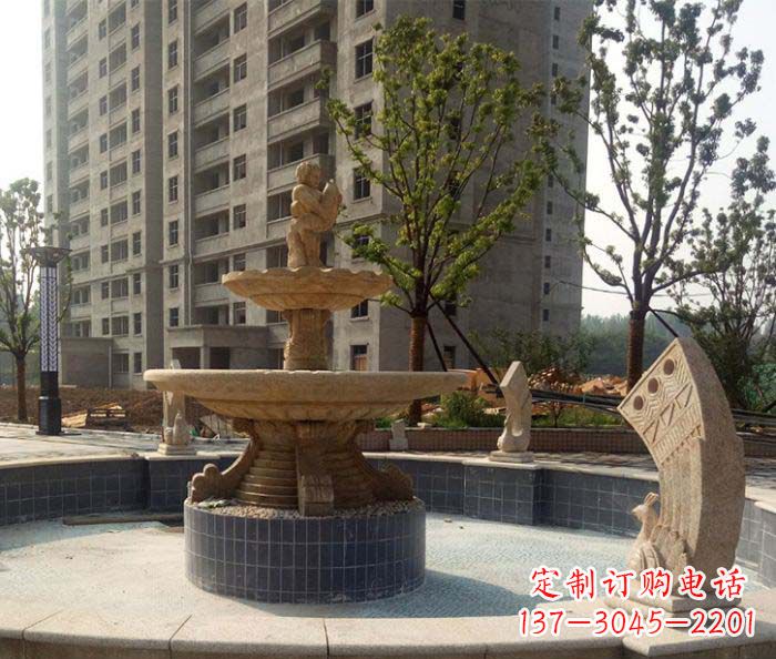 大同小区景观大型喷泉石雕