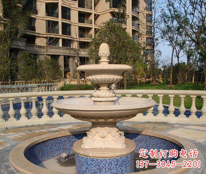 大同小区景观多层喷泉石雕