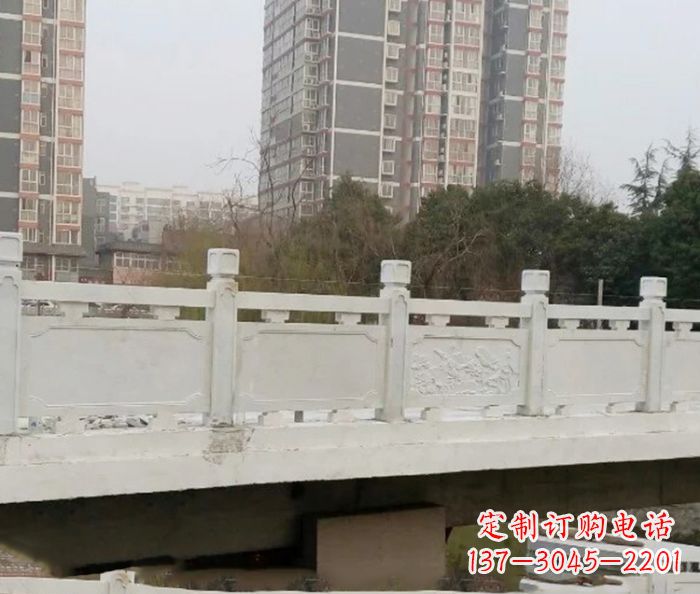 大同小区景观汉白玉石雕栏板 (2)