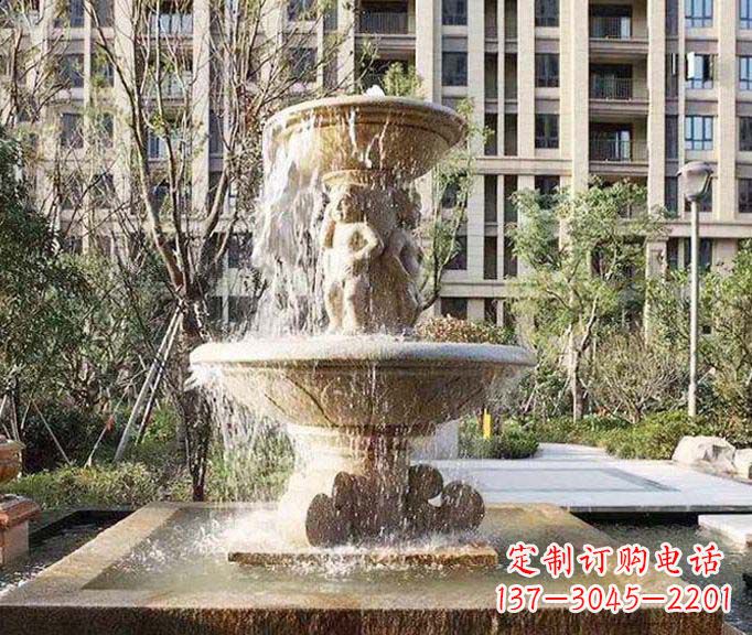 大同小区景观欧式喷泉石雕 (3)