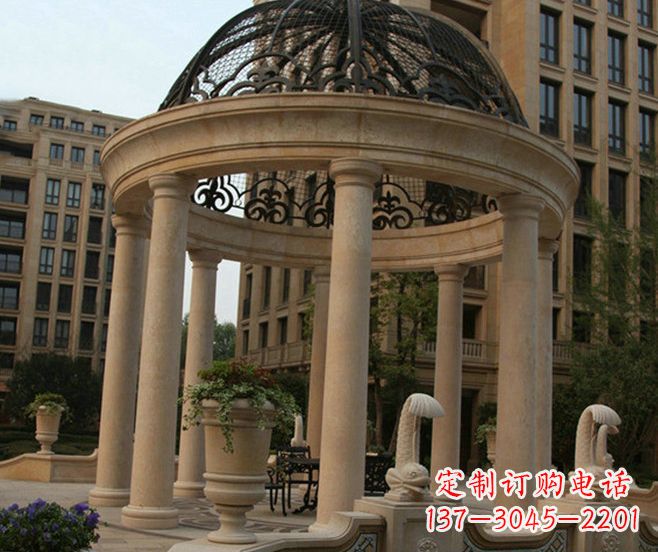 大同小区景观欧式石雕凉亭