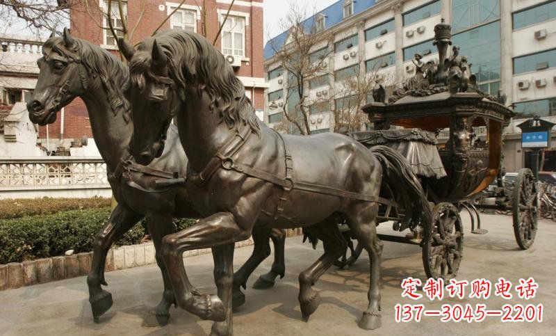 大同小区欧式马车铜雕