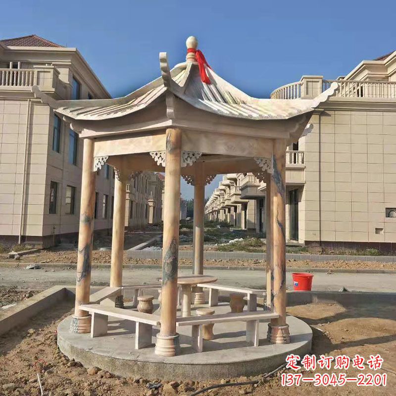 大同小区庭院石雕凉亭