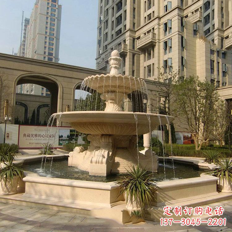 大同小区庭院石雕欧式喷泉