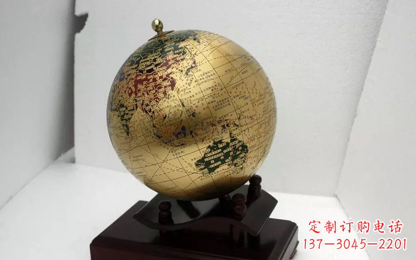 大同校园不锈钢地球仪雕塑 (3)