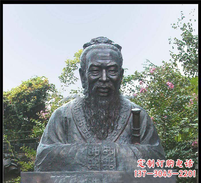 大同校园大型孔子头像铜雕