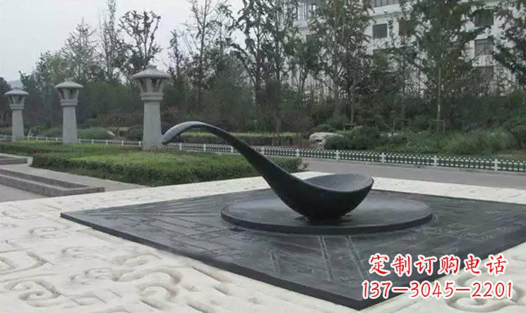 大同校园古代指南针司南铜雕