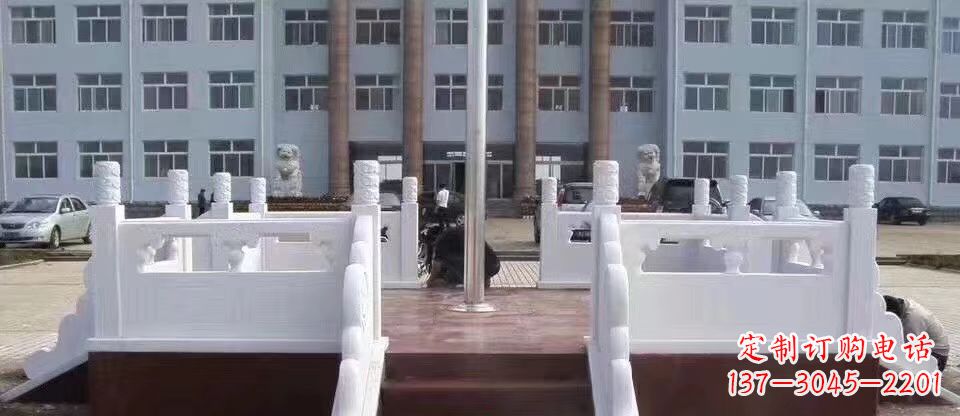 大同校园汉白玉升旗台石雕
