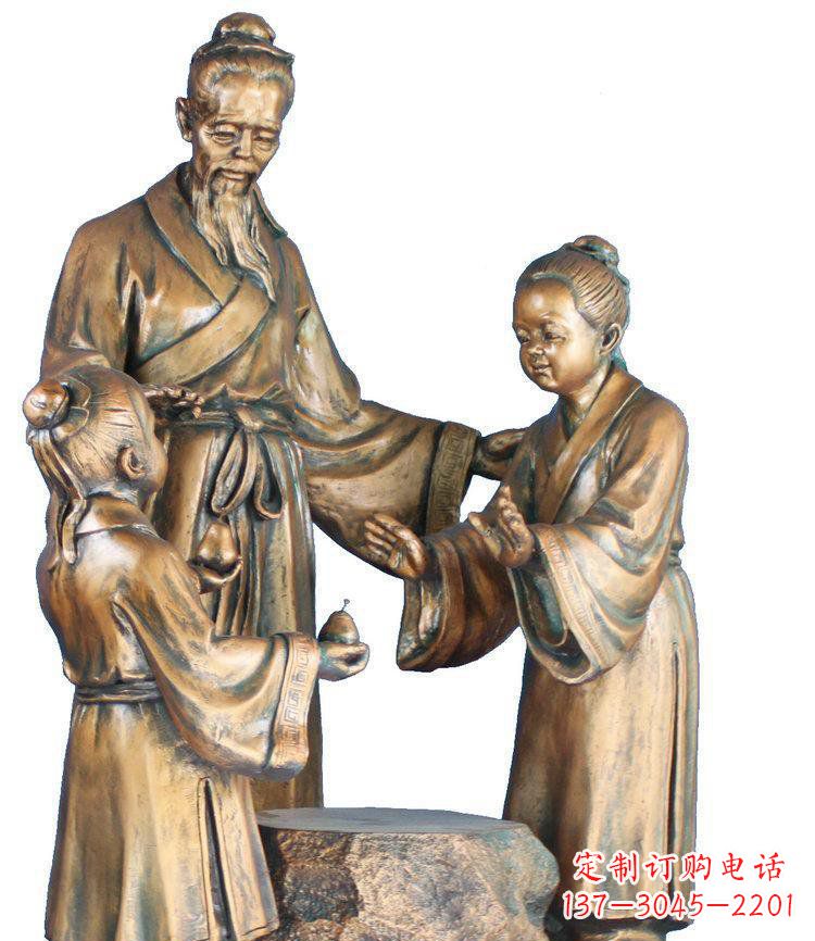 大同校园孔融让梨景观铜雕
