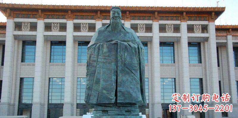 大同校园孔子景观铜雕